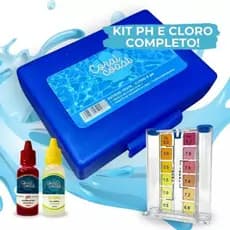 Kit Medidor Ph E Cloro Água Piscina Lagoa Lago Limpeza Essencial Medição Precisa com Maleta + Tabela