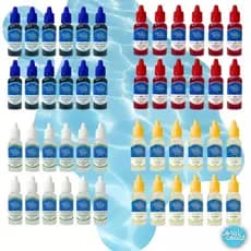 Kit 12 Reagentes P/ Piscina Medidor Limpeza Teste Água Ph Cloro Alcalinidade Rápido Preciso