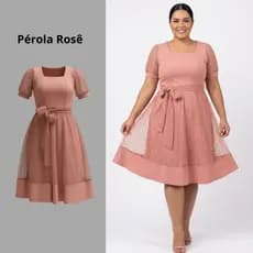 Vestido Feminino Midi Moda Evangélica Roupa Feminina