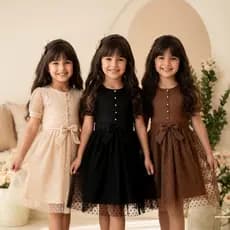 Vestido Infantil Tule Poá Rodado Daminha Festa Aniversário Godê