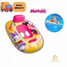 Boia Bote Fralda Inflável Para Piscina Verão Personagem  Minnie Disney