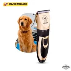 Maquina De Tosar Pet Recarregável Cães Gatos Pet Sem Fio