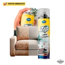 Espuma Limpa Estofados Spray Zip Clean 300ml Limpa a Seco Limpeza Profunda