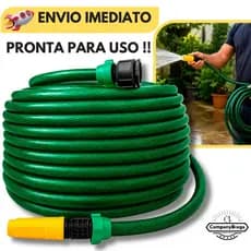 Mangueira De Jardim Reforçada Trançada Completa 05/10/15/20/25/30/35/50 Metros Verde