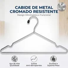 Kit Cabides de Metal Aço Cromado Reforçado Atacado Promoção Adulto Com Cava Resistente Anti-Ferrugem