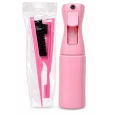 Kit Profissional de Cabelo: Borrifador Rosa de Alta Pressão + Pente Especial de Brinde