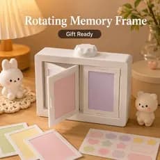 Álbum De Fotos Rotativo Para Uso Doméstico , Exibição De Imagens De Mesa Armazenamento , Decoração E Memória