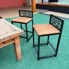 Kit 2 Banqueta Baixa/Alta Estilo Industrial Quadrada para Cozinha Gourmet Sala Varanda Promoção