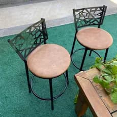 Kit 2 Banqueta Redonda Baixa/Alta Com Encosto Confortável Para Casa Bar Promoção