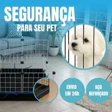 Cercado com Forro Impermeável, Tapete, Bandeja e 1 Tampa para Coelho, Jabuti e Porquinho-da-Índia