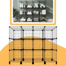 Estante Aramada 12 Nichos 40x40 Para Casa Expositor Arara De Loja Roupa Camiseta Livros