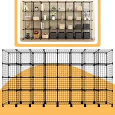 Estante de Aço Aramado Organizador 32 Nichos Casa Decoração Roupa Brinquedos Tênis Top Promoção