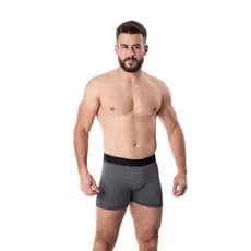 Cueca Boxer Microfibra Light Masculina Forro Algodão Risca de Giz Ligner