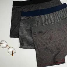 Kit 10 Cuecas Boxer Microfibra Light Masculina Forro Algodão Risca de Giz Ligner