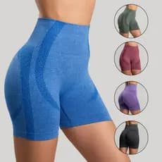 Kit 5 Short Levanta Bumbum Roupa Academia Confortável Sem Costura Microfibra