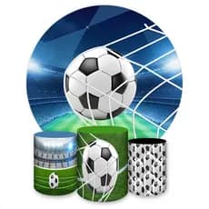 Capas de Painéis, cilindros e Kits completos Sublimados para Festa Tema Futebol