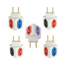 Kit 5 Adaptador De Tomada Cubo 10/20 A