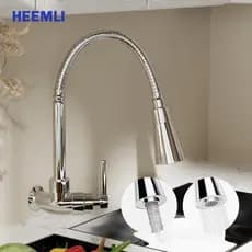 Heemli Torneira Gourmet Cozinha para Parede de Cozinha com Chuveiro Flexível 360° para Pia de Cozinha Gourmet Cromado
