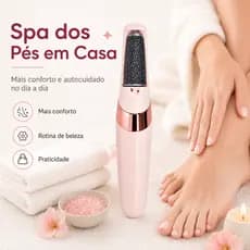 Aparelho de Pedicure Elétrico Portátil Rosa Luxo Removedor de Pele Morta Seguro e Sem Dor Spa dos Pés em Casa
