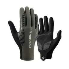 Luva Rockbros Fechada Race Preto e Cinza