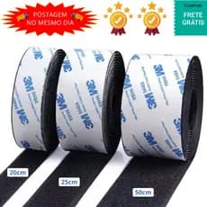 Velcro Adesivo Fita Autoadesiva 20, 25 e 50mm Organizador de Cabos, Tela mosquiteira, Pendurar Controle