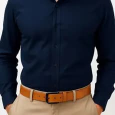 Cinto Masculino Marrom Couro Legítimo Fivela Quadrada Fumê 2 cm de Largura Moda Homem Presente