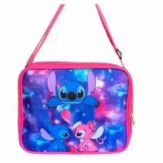 Lancheira Térmica Infantil Stitch Rosa Escolar Kids