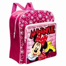 Mochila Pequena Creche de Costa Minnie Menina Escolar Infantil Prezinho
