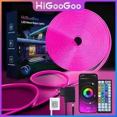 HiGooGoo 30M APP Controle Remoto Fita Led Neon RGB Led Colorido Luz Flexível Para Decoração Carnaval Natal Festa À Prova