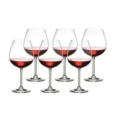 Jogo 6 Taças Vinho Tinto Em Cristal Bohemia 650 Ml Titanium Cor Transparente