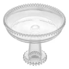 Prato Cristal Chumbo Wolff Pearl C/ Pé 20x9
