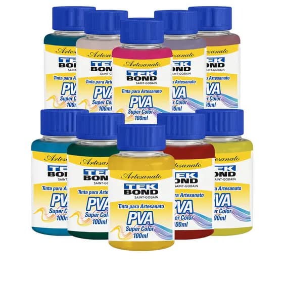 Tinta PVA TekBond Super Color 100ml Para Artesanato, Madeira, MDF