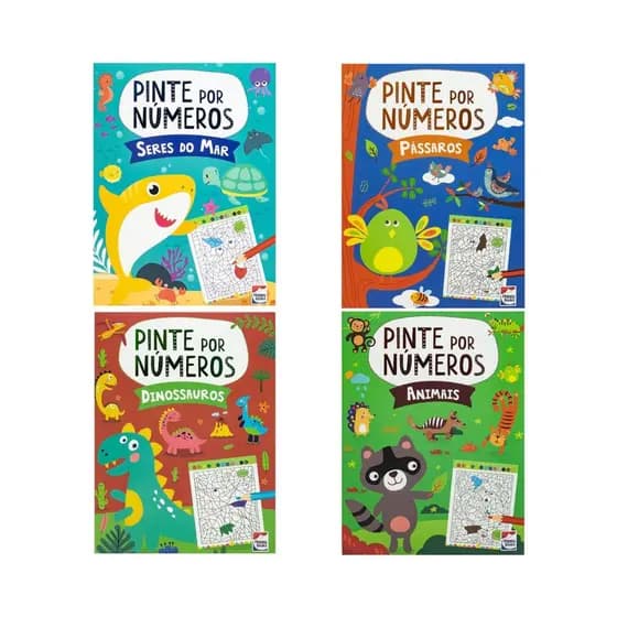 Livro Infantil Pinte por Números – Divirta-se Colorindo por Códigos de Cores