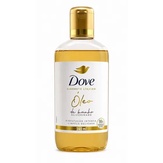 Sabonete Líquido Dove Óleo de Banho 240ml Hidratação Intensa Banho Limpeza Suave Nutrição Pele Macia