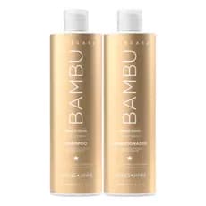 Kit Jacques Janine Bambu Shampoo Condicionador 890ml Fortalecimento Brilho Intenso Maciez Hidratação