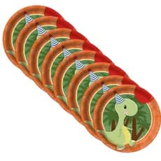 Pratos Temáticos Dino Baby Papel Para Festa Comemoração Aniversário 8 Unidades Festcolor