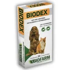 Biodex Biofarm 20 Comprimidos Anti-inflamatório para Pet Animas Cães e Gatos