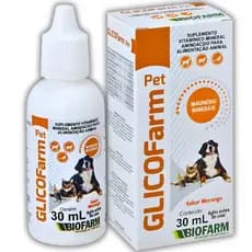 Biofarm Glicofarm Pet – Suplemento Líquido 30mL Para Fortalecimento e Energia em Cães Gatos