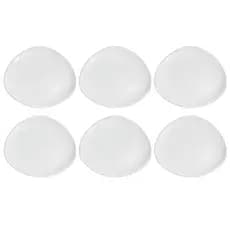 Kit 6 Pratos Rasos Triangular de Melamina Premium Branco 19,1cm Leve Resistente Uso Diário – Bestfer