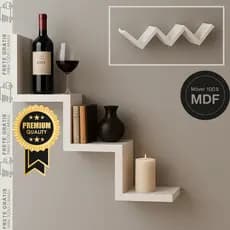 Nicho W 100% MDF Branco P/ Sala Livros Quarto Luxo Decor