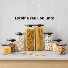 Escolha seu Kit Potes Herméticos para Alimentos de Cozinha