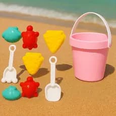 Kit Baldinhos Praia Infantil + Peças Rastelos Pazinhas e Forminhas Para Crianças