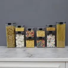 Kit 10 Potes Herméticos para Cozinha – Empilháveis, Organização de Mantimentos