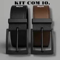 Kit 10 Cinto Masculino (DUAS CORES EM UM) Para Revenda Lojista.