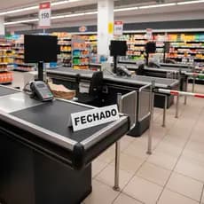 Kit 5 Unidades Placa Fechado Caixa Balcão Mercado Farmácia Padaria Loja Comércio