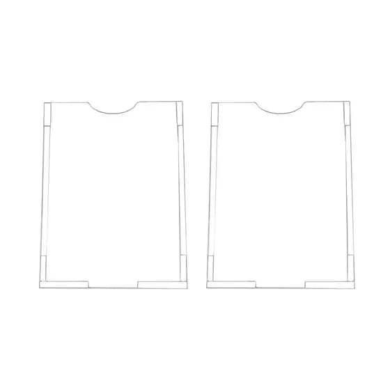 Kit 2 Suportes Display A4 Vertical em Acrílico 2mm Para Mesa Porta Folha Preço e Cardápio Prático