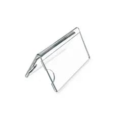 Display Prisma de Mesa em V Acrílico Cristal 3mm Suporte Para Nome Cargo e Identificação de Mesa