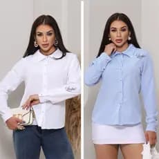 Blusa Feminina Estilosa Camisa Social Feminina Manga Longa