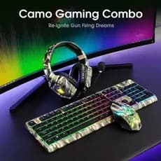 Kit Gamer 4 em 1 YILIMA com Iluminação RGB: Teclado, Mouse, Fone e Mousepad
