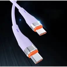 Cabo de 1 Metro USB-C Tipo C Resistente Disponível Na Cor Roxa
